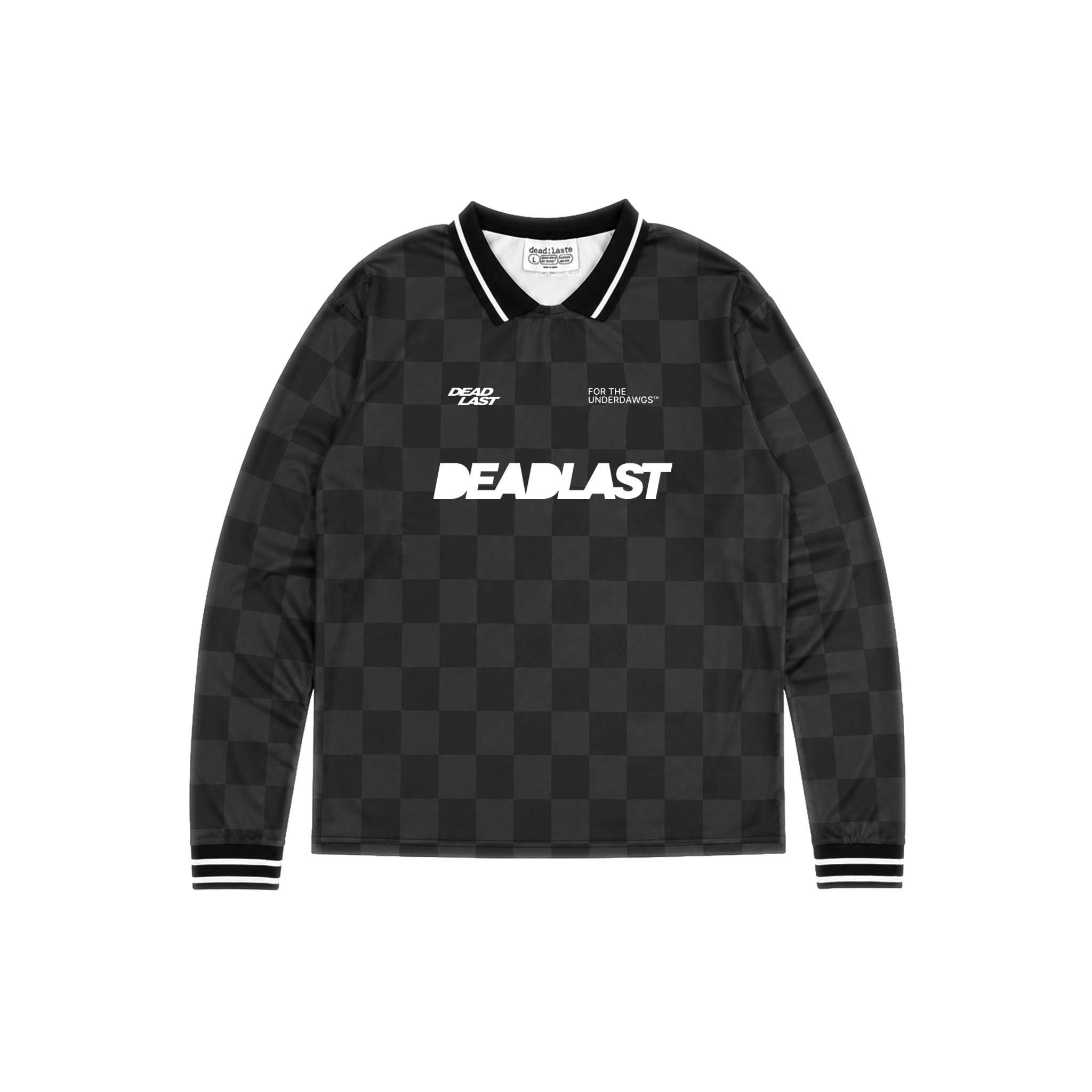 Black Checkered LS Jersey