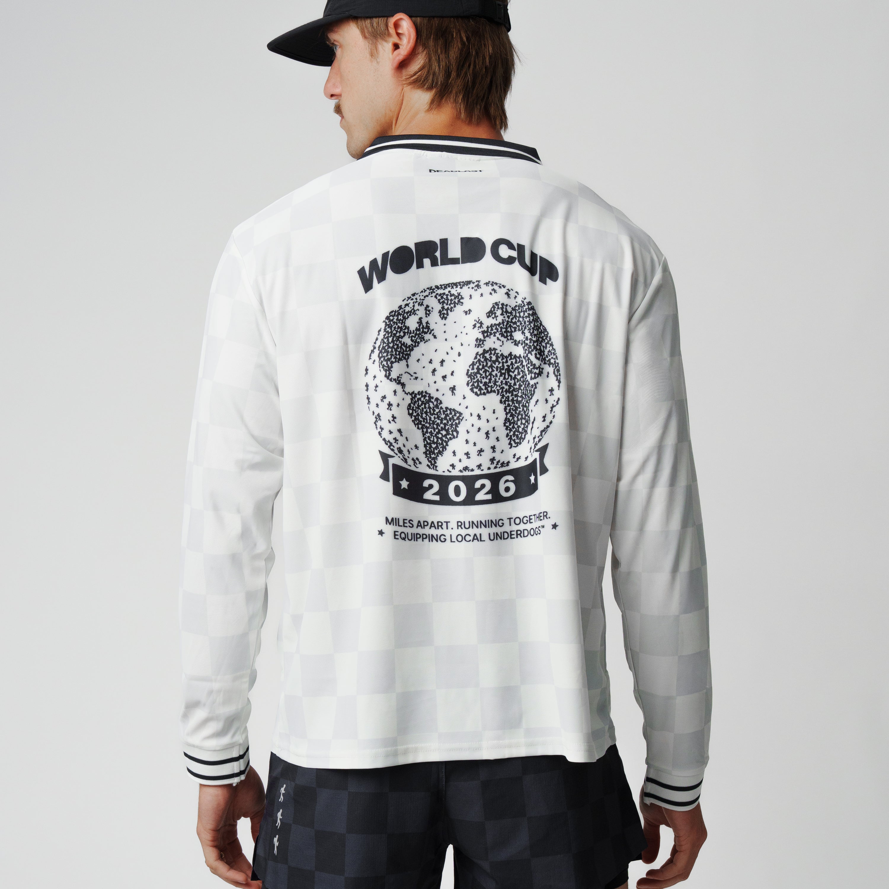 White Checkered LS Jersey