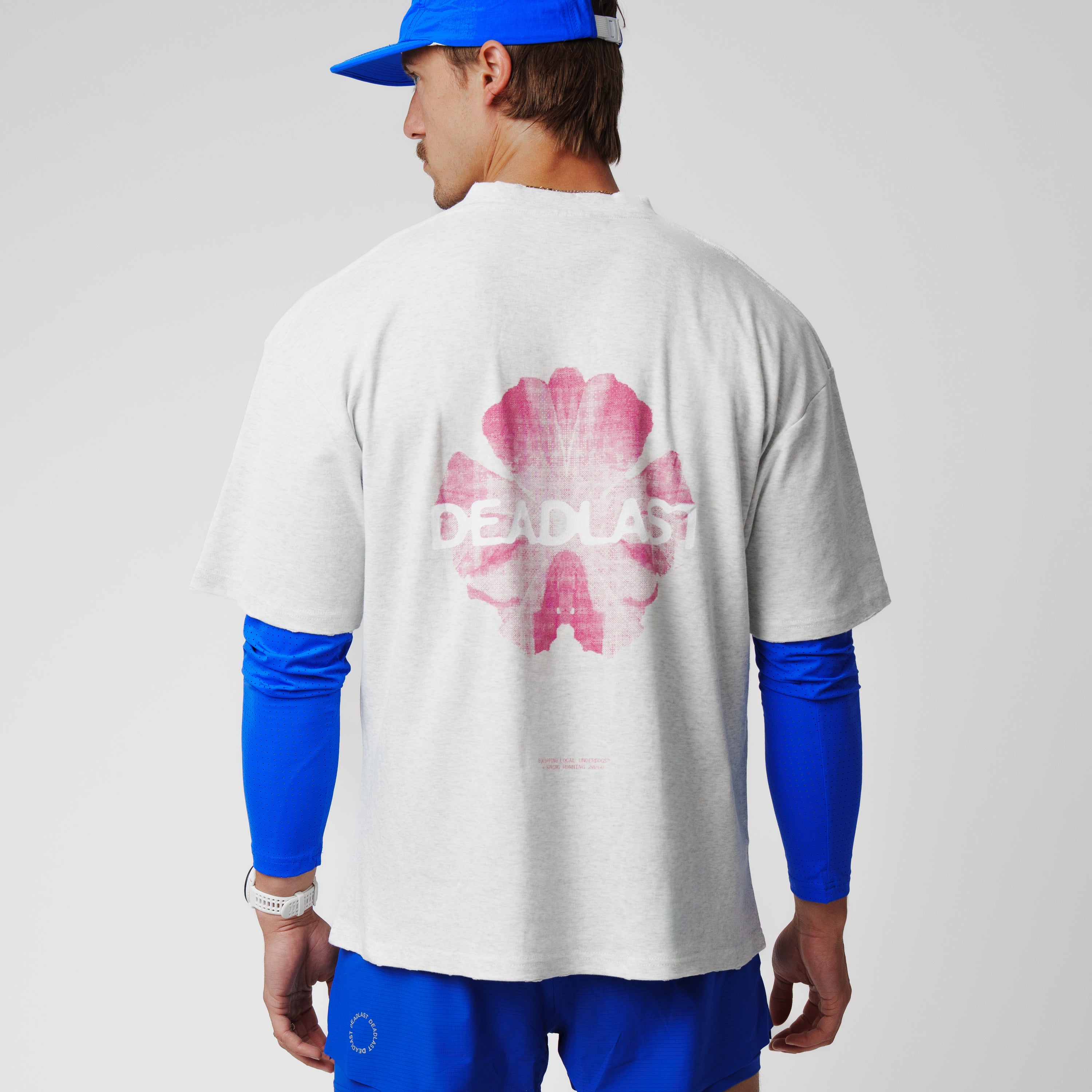 Distressed Tee - Heather Grey