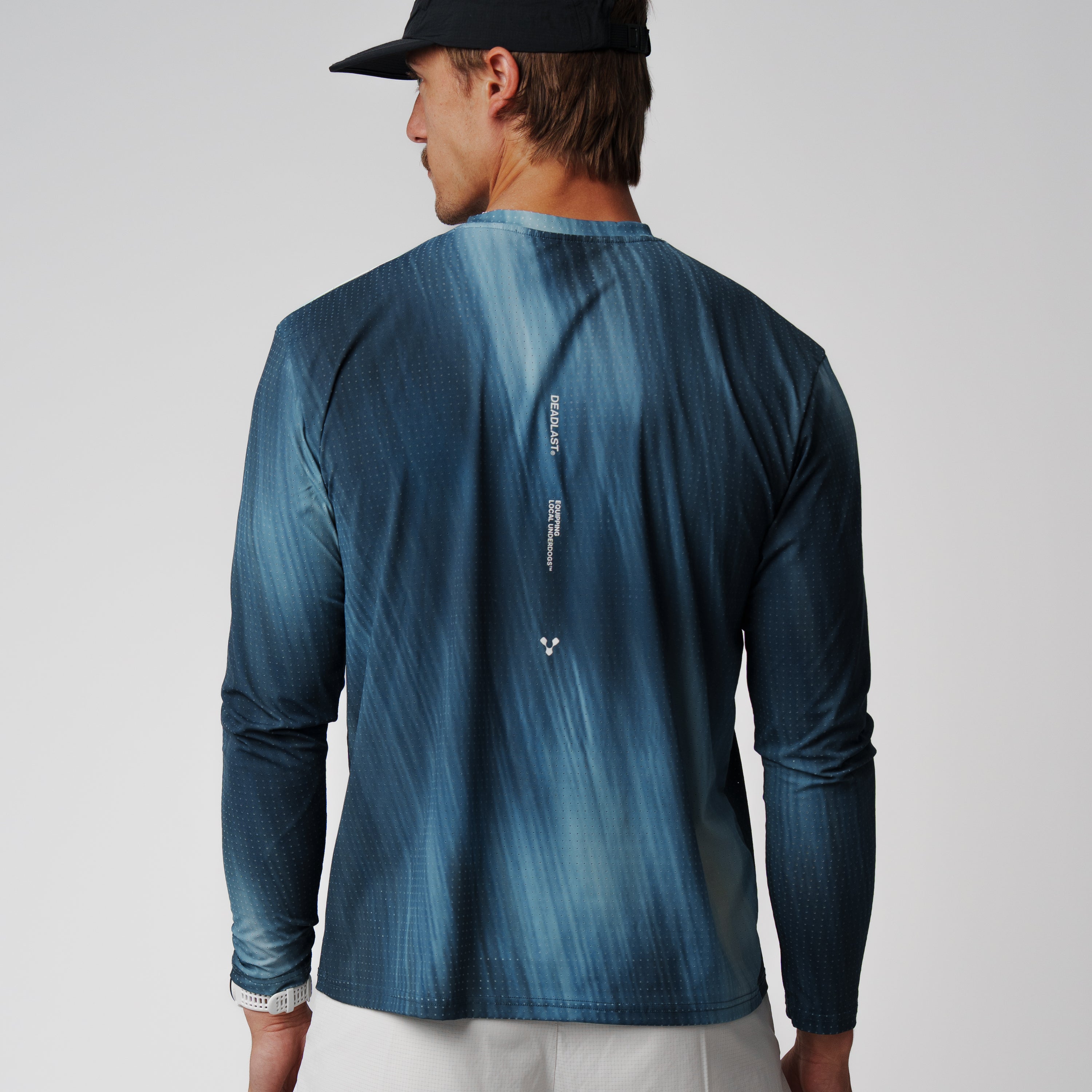 FlowPace Perforated LS Tee - Cobalt Motion