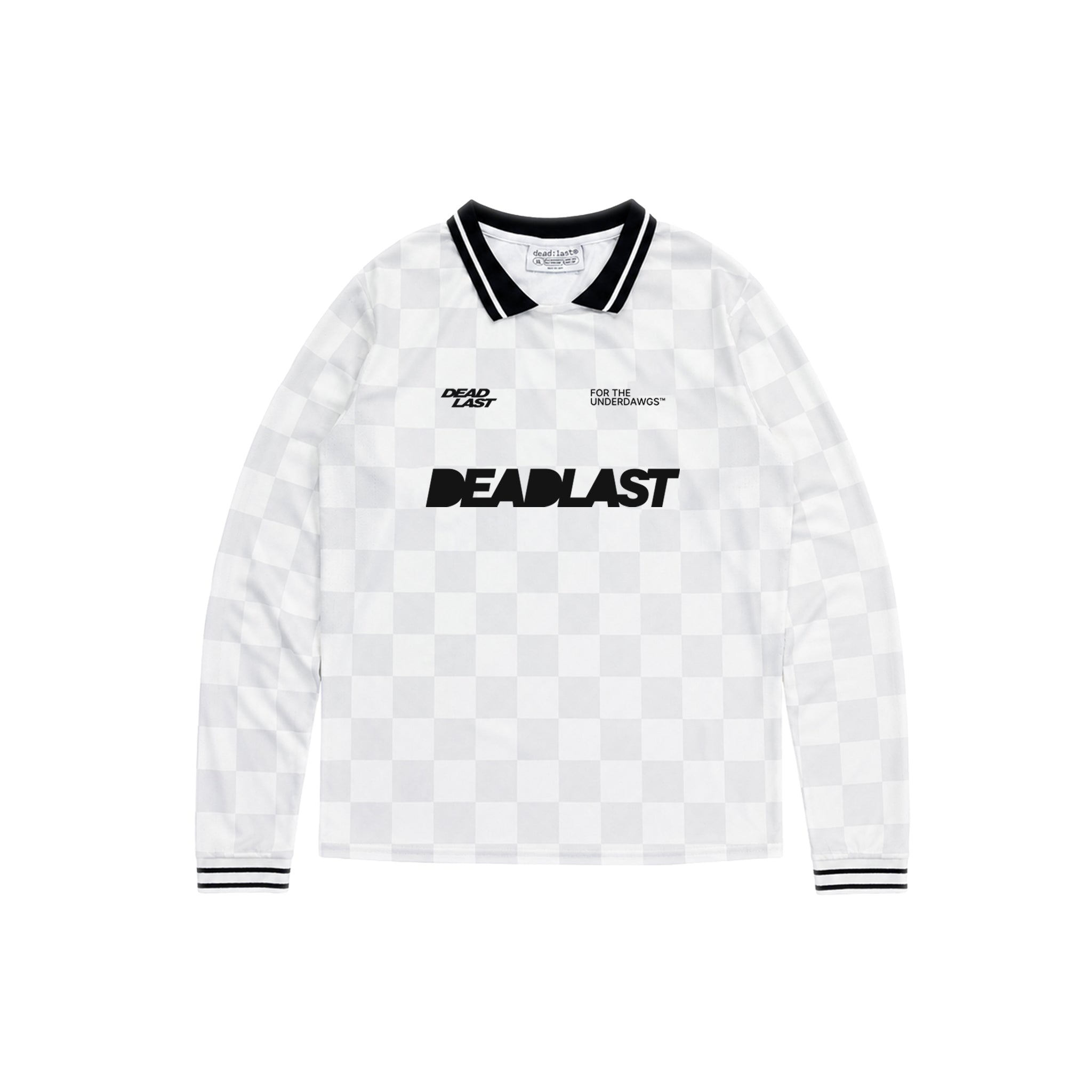 White Checkered LS Jersey